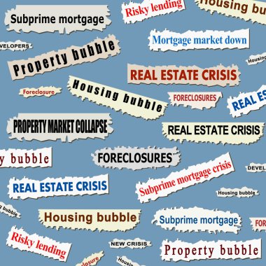 Housing market crisis clipart
