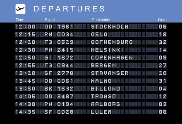 Nordische Reiseziele — Stockvektor