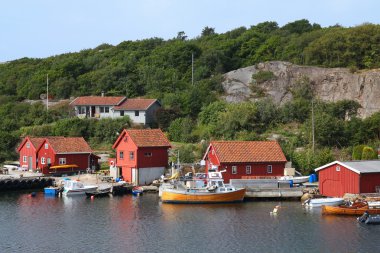 Norway fishing village clipart