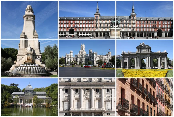 Madridcollage — Stockfoto