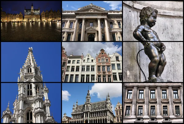 Bryssel collage — Stockfoto