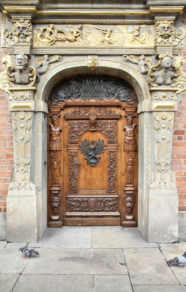Gdansk régi ajtó — Stock Fotó