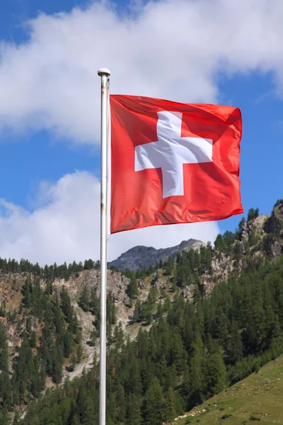 Schweizer Flagge — Stockfoto