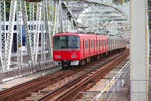 빨간 기차 — 스톡 사진