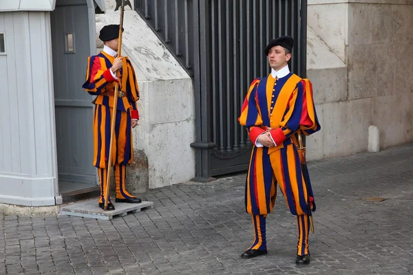 Guardas suíços no Vaticano — Fotografia de Stock