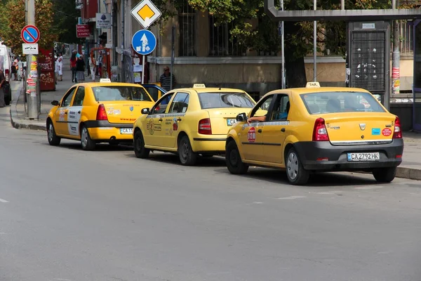 Táxis em Sofia — Fotografia de Stock