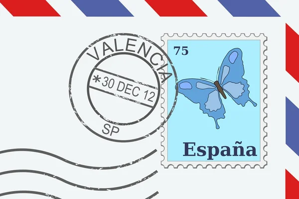 Valencia post mark — Stock vektor