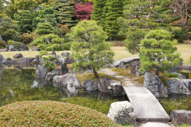 Kyoto 'daki Japon bahçesi.