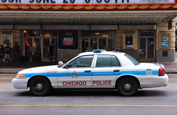 Coche de policía en Chicago . — Foto de Stock