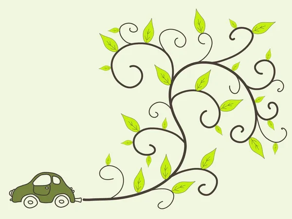 Экологичный автомобиль — стоковый вектор