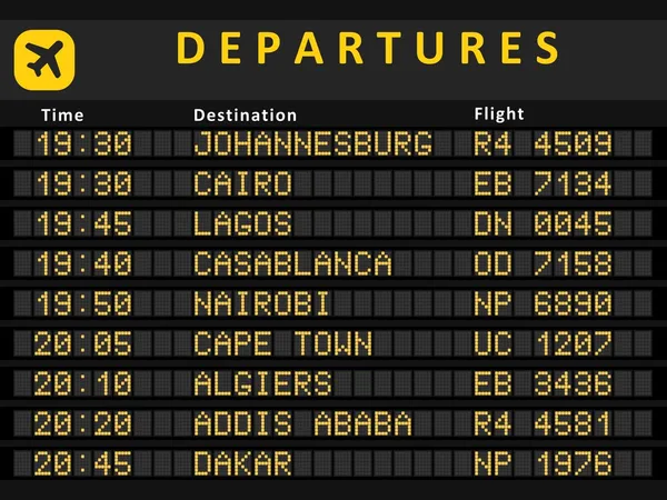 Aéroports d'Afrique — Image vectorielle