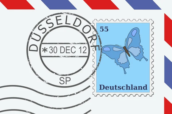 Posta da Dusseldorf — Vettoriale Stock