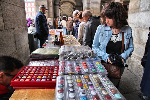 Shoppers visit Sunday Collectible Market