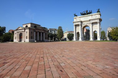 Arco della pace (kemer barış) sempione Parkı.