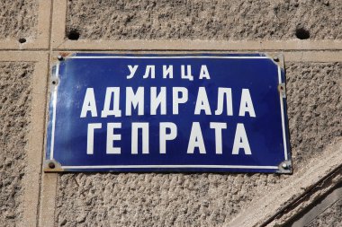 Belgrad, Sırbistan - ünlü Amiral guepratte sokak (ulica admirala geprata).