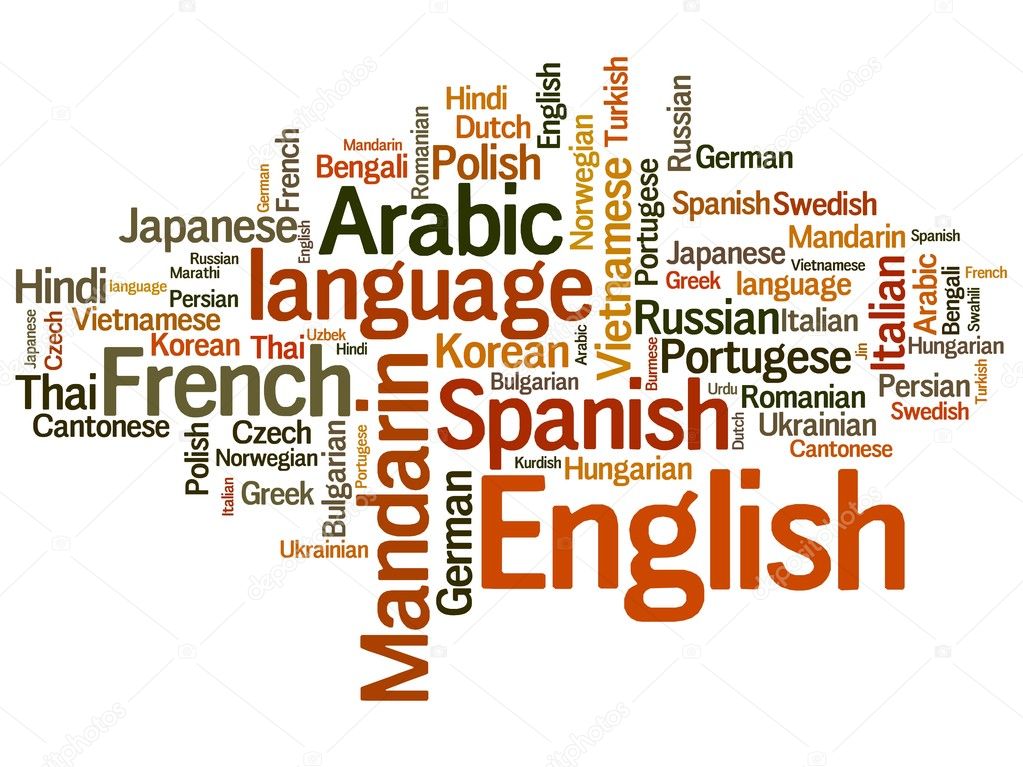 Languages tag cloud