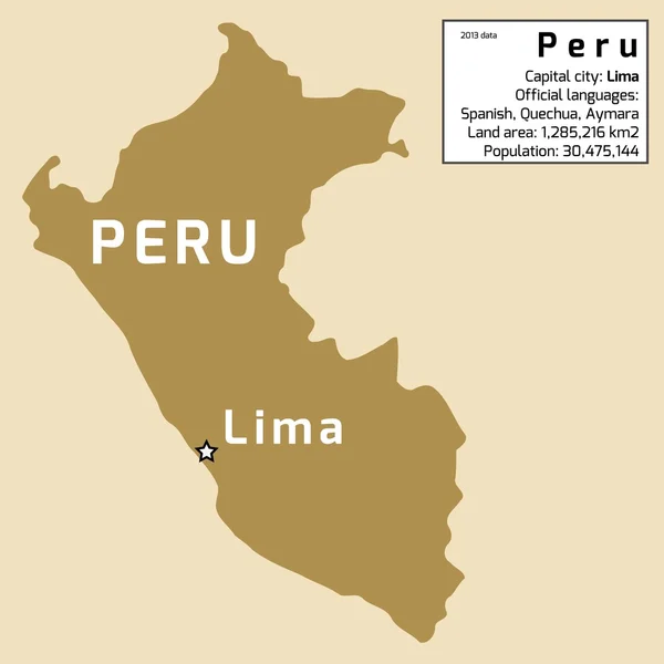 Peru Haritası — Stok Vektör