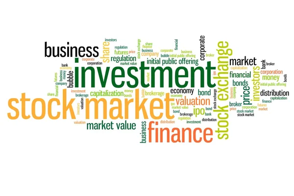 Stock market words — Stock Photo, Image