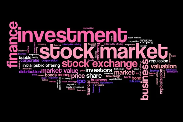 Stock market words — Stock Photo, Image