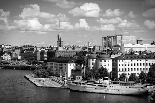 Estocolmo preto branco — Fotografia de Stock