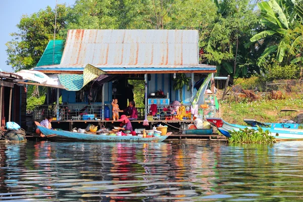 Pływające wioski w Kambodży — Zdjęcie stockowe