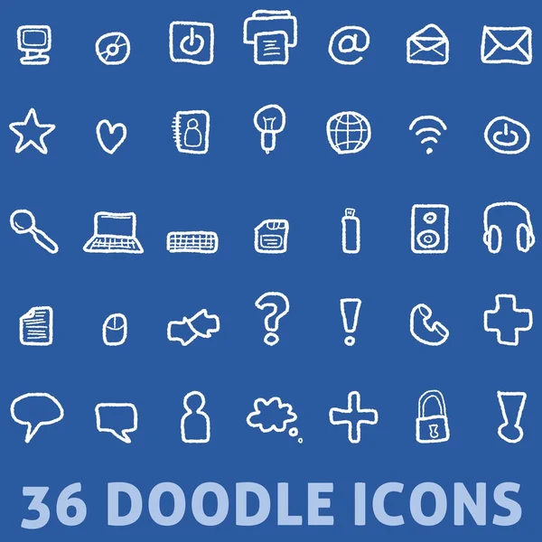 Ícones de doodle — Vetor de Stock