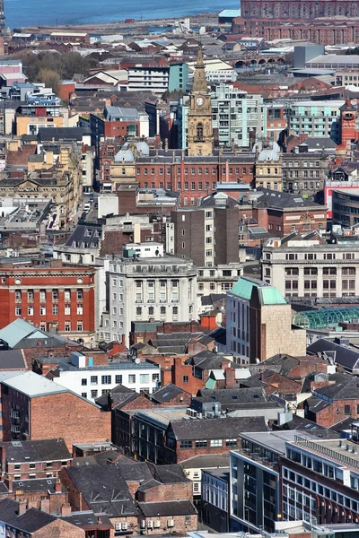 Luchtfoto van Liverpool — Stockfoto