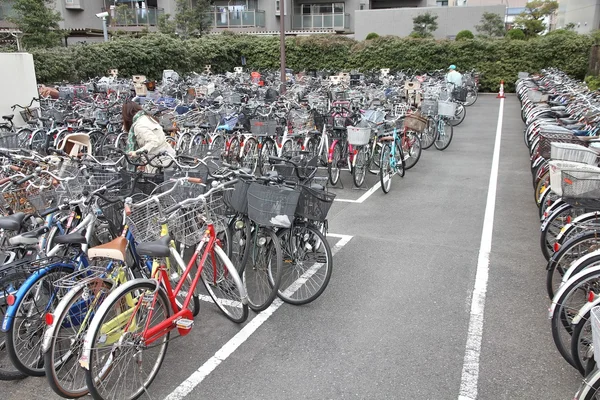 東京の駐車場自転車 — ストック写真