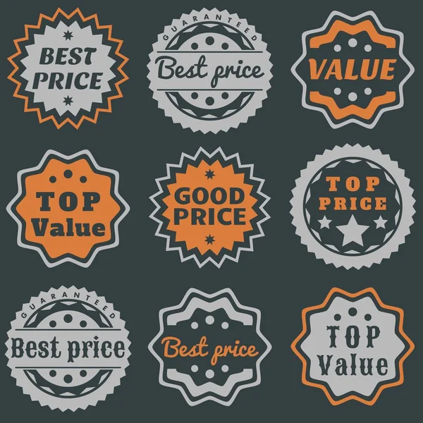 Migliori francobolli di prezzo — Vettoriale Stock