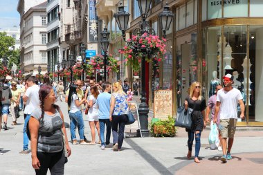 Vaci caddesini Budapeşte