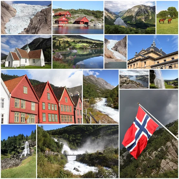 Norge collage — Stockfoto