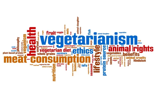 Vegetarianizmus szó felhő — Stock Fotó