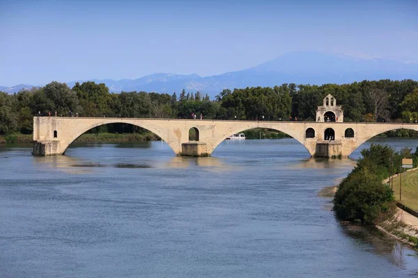 Pont Saint Benezet Saint Benezet Köprüsü Unesco Avignon Fransa Anıtı — Stok fotoğraf