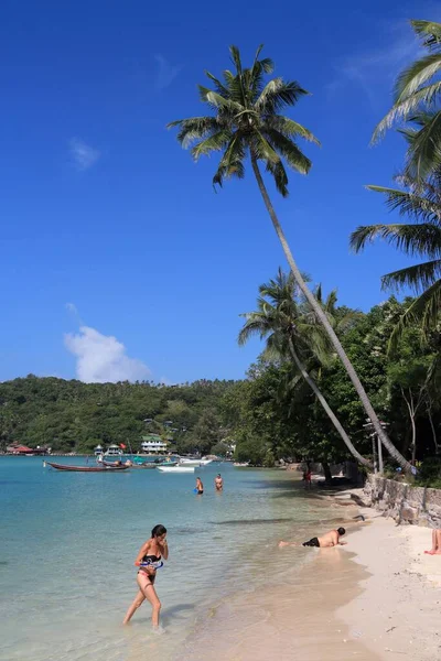 2013年12月16日 人々はタオ島 タイのビーチを楽しむ 2013年には2670万人がタイを訪れました — ストック写真