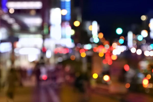 City Night Lights Blur Big City Nara Japan Defocused Blurred — Stock Photo, Image