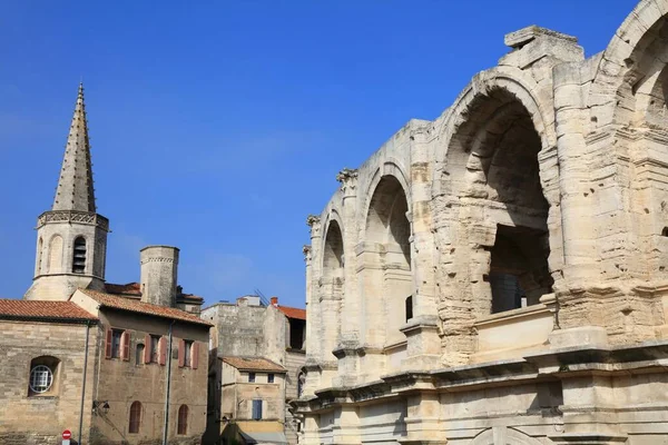 Město Arles Provence Francie Unesco Památky Světového Dědictví Starověké Ruiny — Stock fotografie