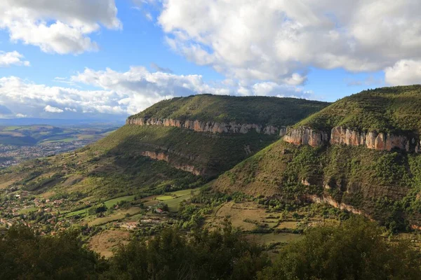 Causse Larzac Vápencová Náhorní Plošina Francii Jeden Grands Causses Náhorní — Stock fotografie