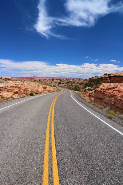 Strada Americana Stati Uniti Natura Nello Utah Strada Parco Nazionale — Foto Stock