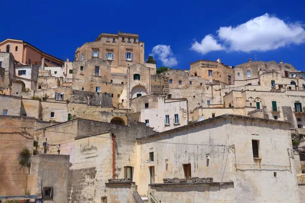 Matera City Italy Sassi Districts Ancient Town Basilicata Region Unesco — Stock Photo, Image