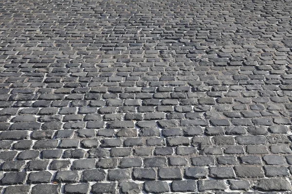 Calle Empedrada Piedra Viejo Pavimento Piedra Cobblestone Alemania Ciudad Colonia —  Fotos de Stock
