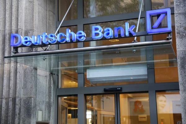 Mulheim Ruhr Niemcy Wrzesień 2020 Oddział Deutsche Bank Dortmundzie Niemcy — Zdjęcie stockowe