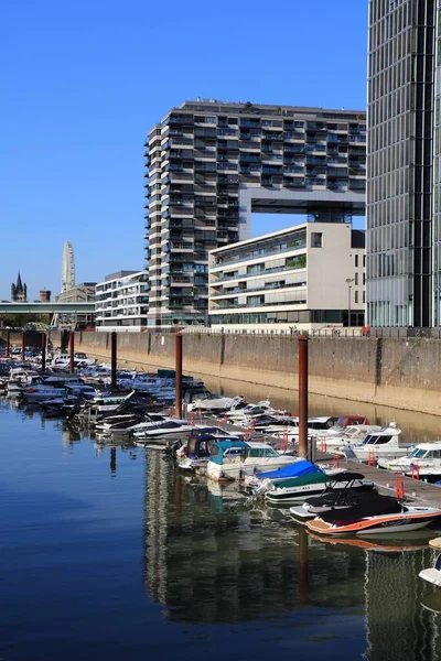 Cologne Duitsland September 2020 Skyline Van Het District Rheinauhafen Keulen — Stockfoto