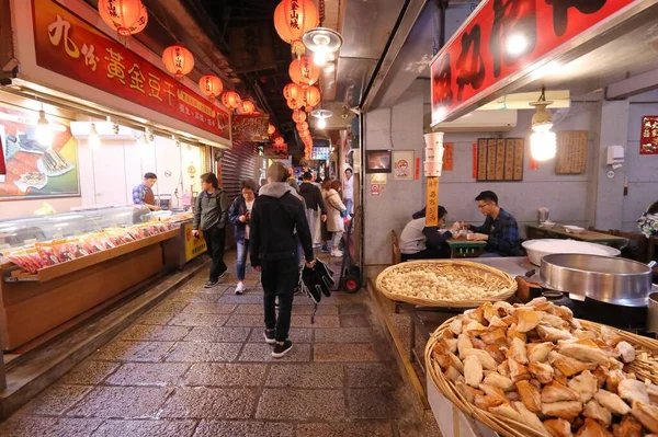 Джиуфен Тайван Ноября 2018 Года Люди Посещают Рынок Наследия Old — стоковое фото