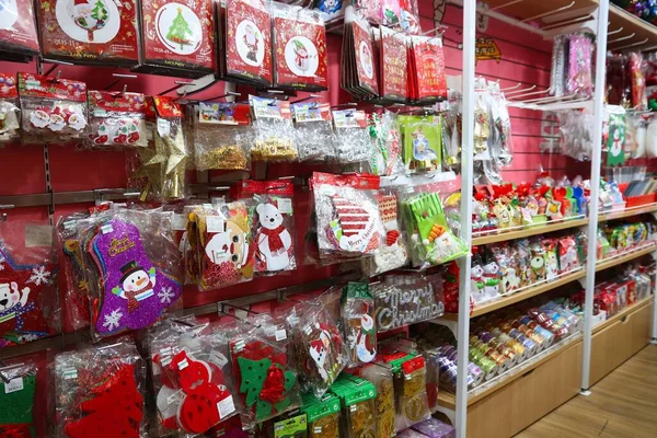 Keelung Taiwan November 2018 Auswahl Weihnachtsdekorationen Einem Lokalen Discounter Keelung — Stockfoto