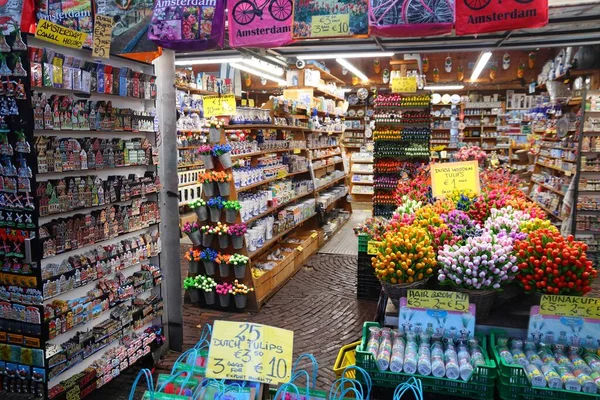 Amsterdam Países Bajos Diciembre 2018 Mercado Las Flores Bloemenmarkt Ámsterdam —  Fotos de Stock