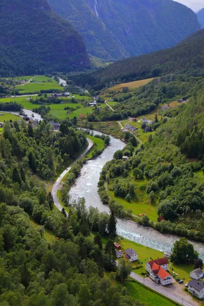 Luster Kommune Landschap Noorwegen Landelijk Landschap Noorwegen Fortunsdalen Ook Bekend — Stockfoto