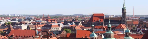 Nürnberg Deutschland Altstadtpanorama Mit Kirchtürmen — Stockfoto