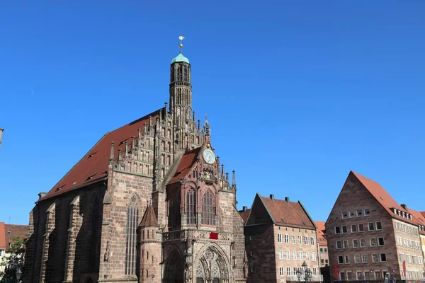 Nürnberg Frauenkirchenfassade Marienkirche Nürnberg — Stockfoto