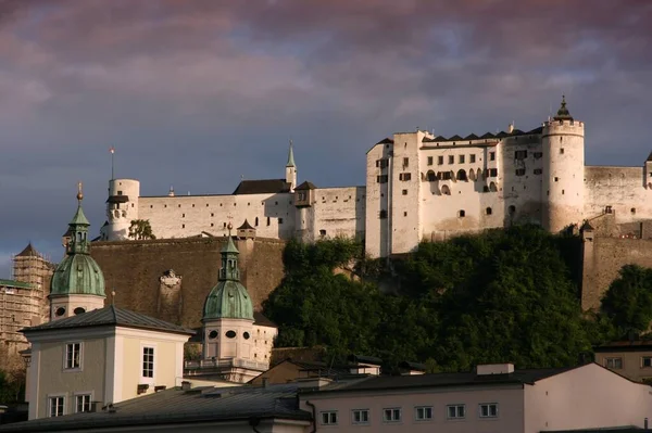 Salzburg Österreich Die Altstadt Ist Unesco Weltkulturerbe Festung Hohensalzburg — Stockfoto