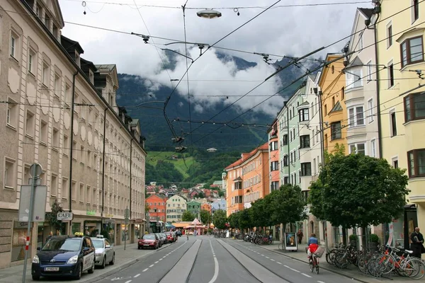 Innsbruck Austria Agosto 2008 Gente Visita Centro Storico Innsbruck Austria — Foto Stock